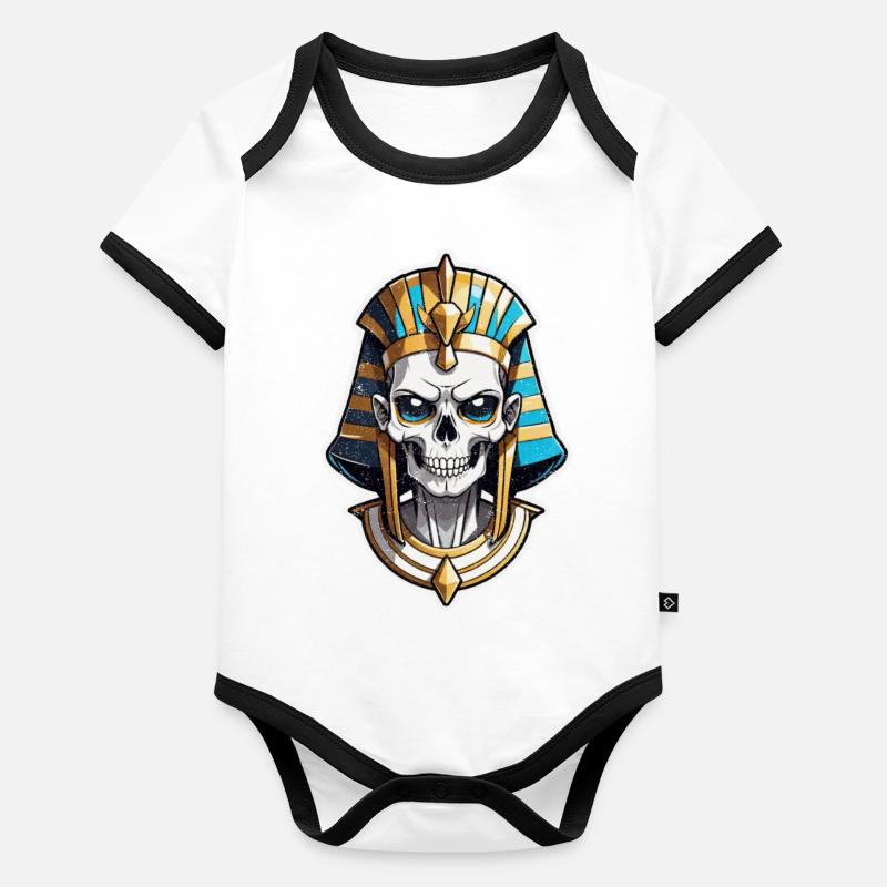 Pharaoh- Mummy - Egypt Organic Baby Contrasting Bodysuit