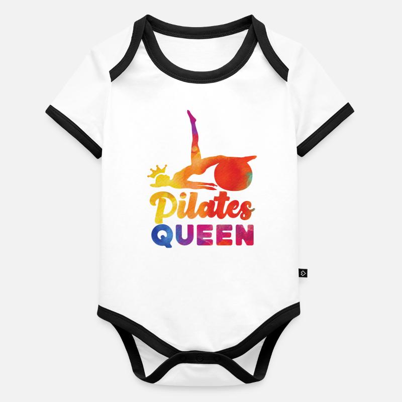 Instructeur de Pilates Enseignant Queen Body Bébé bio contrasté manches courtes