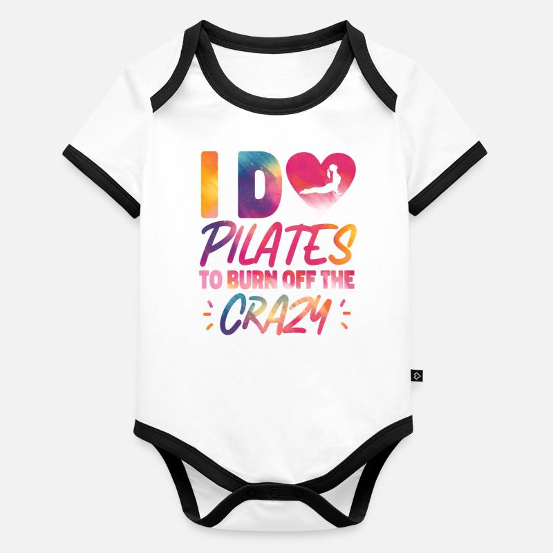 Pilates Instructor Teacher Baby Bio-Kurzarm-Kontrastbody