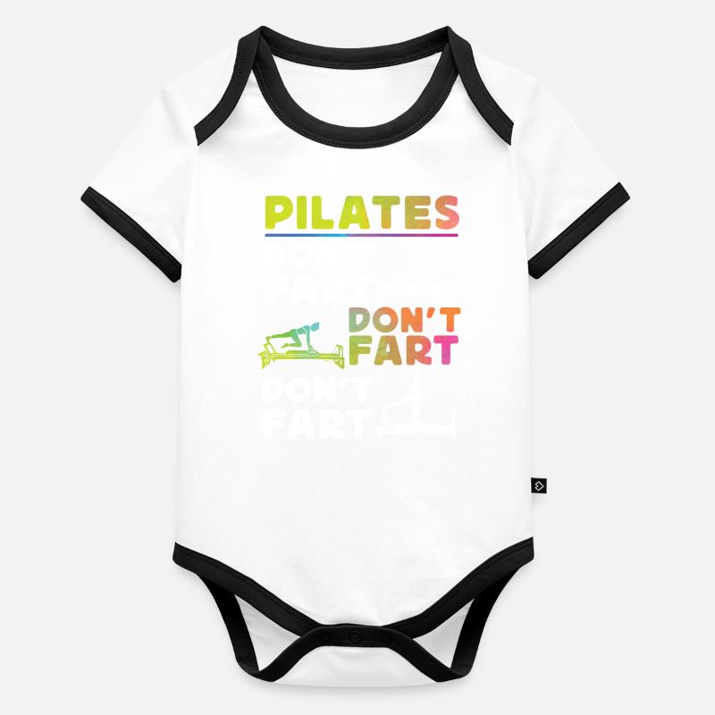 Pilates Instructor Teacher Baby Bio-Kurzarm-Kontrastbody