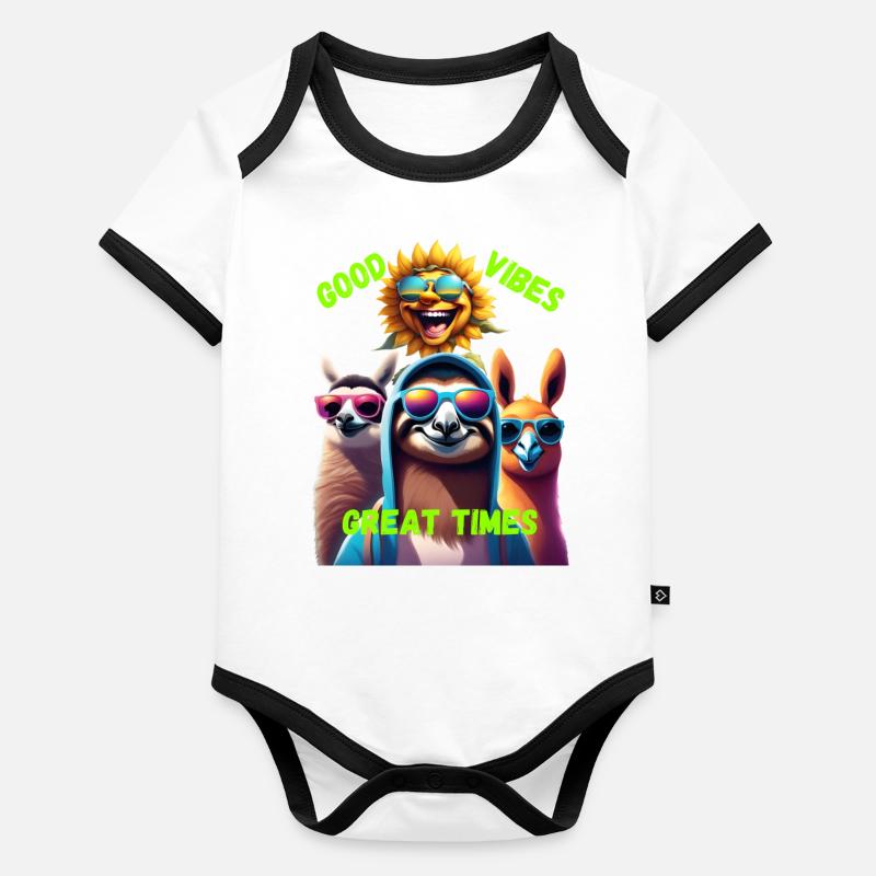 great Times Baby Bio-Kurzarm-Kontrastbody