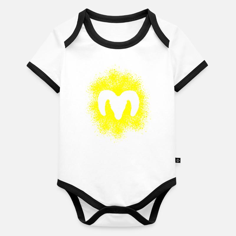Dickhornschaf Baby Bio-Kurzarm-Kontrastbody