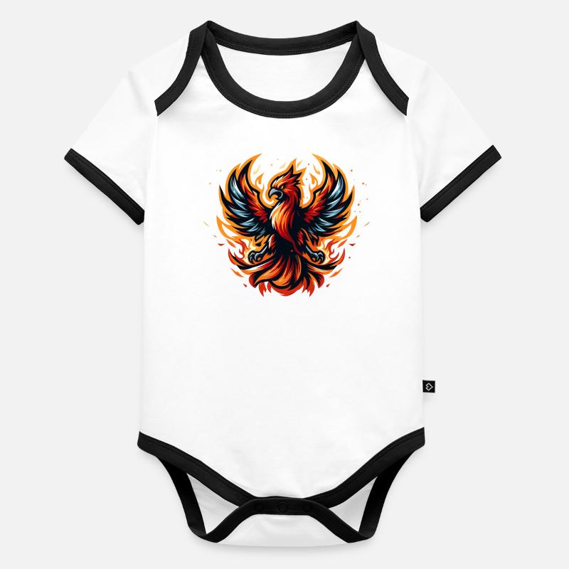 Phénix Body Bébé bio contrasté manches courtes
