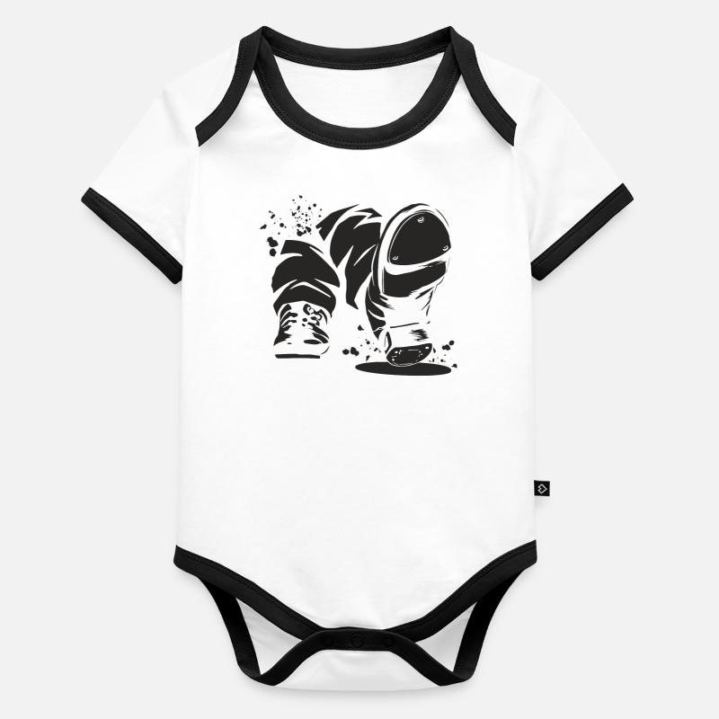 Stepptänzer Stepptanzen Kinder Stepptanz Baby Bio-Kurzarm-Kontrastbody