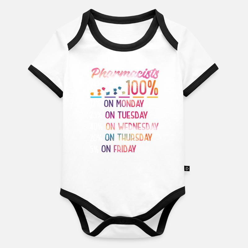 Pharmacy Tech Technician Organic Baby Contrasting Bodysuit