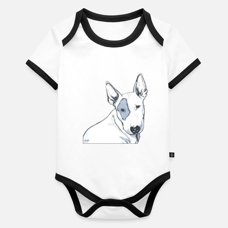 Bullterrier Baby Bio-Kurzarm-Kontrastbody