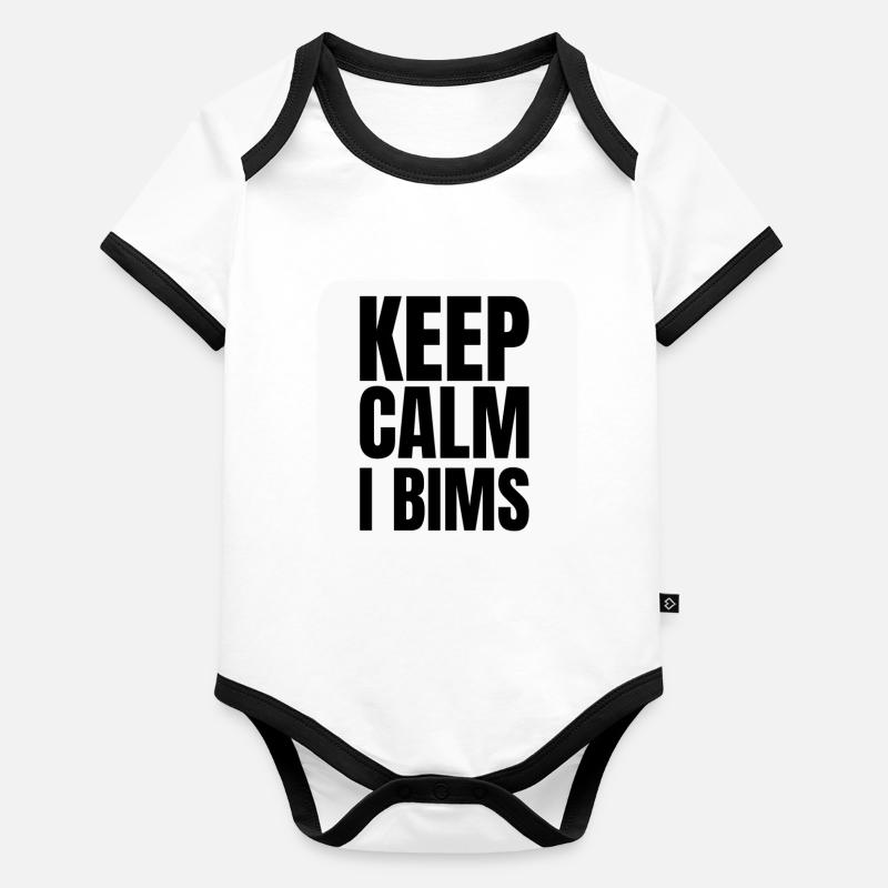 Keep Calm I Bims Baby Bio-Kurzarm-Kontrastbody