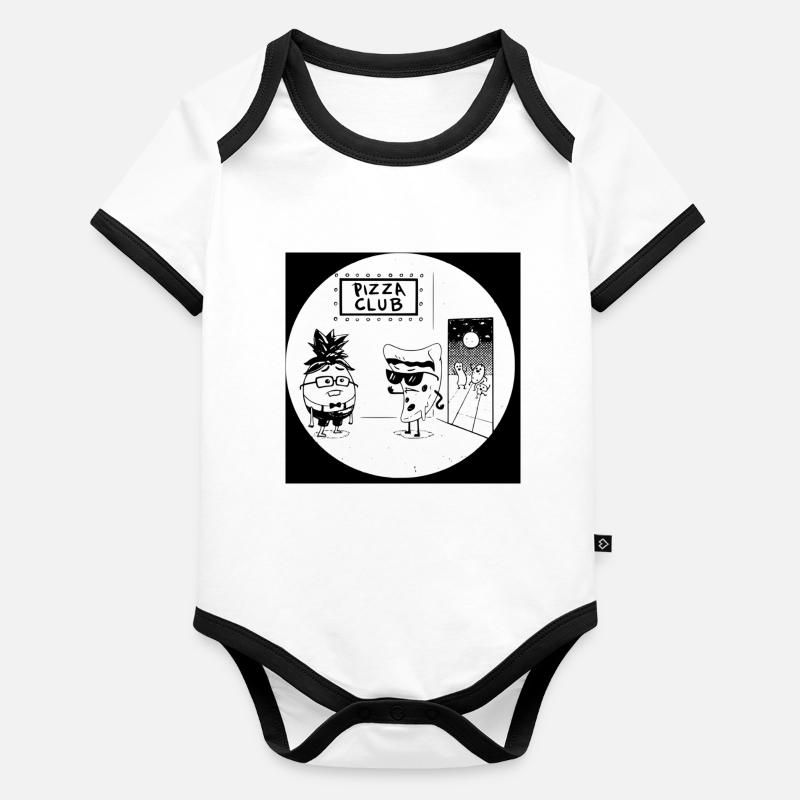 Pizza Club Body Bébé bio contrasté manches courtes