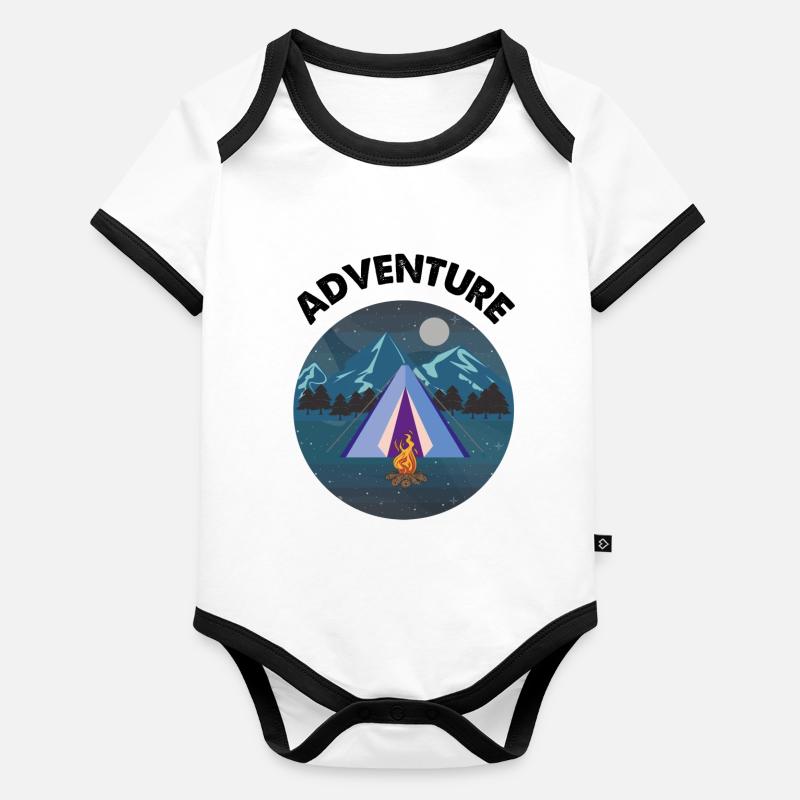 Aventure Body Bébé bio contrasté manches courtes