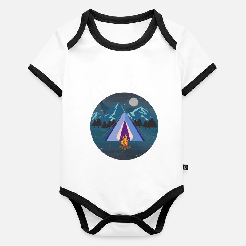 Abenteuer Baby Bio-Kurzarm-Kontrastbody