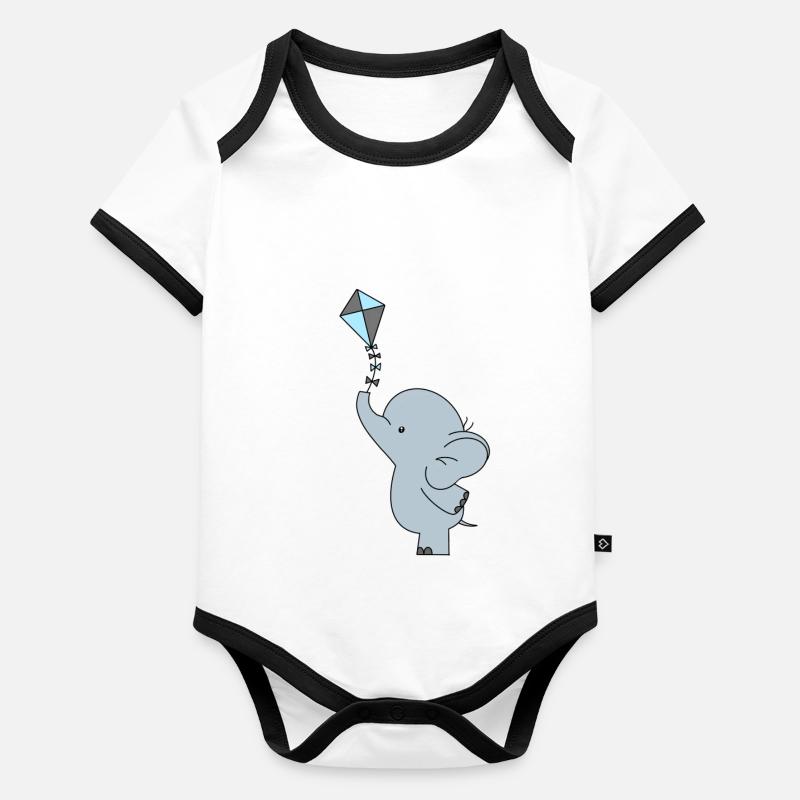 Bébé bleu💙💙💙 Body Bébé bio contrasté manches courtes