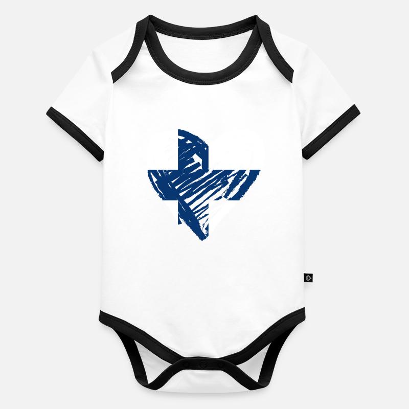 Cœur de Finlande Body Bébé bio contrasté manches courtes