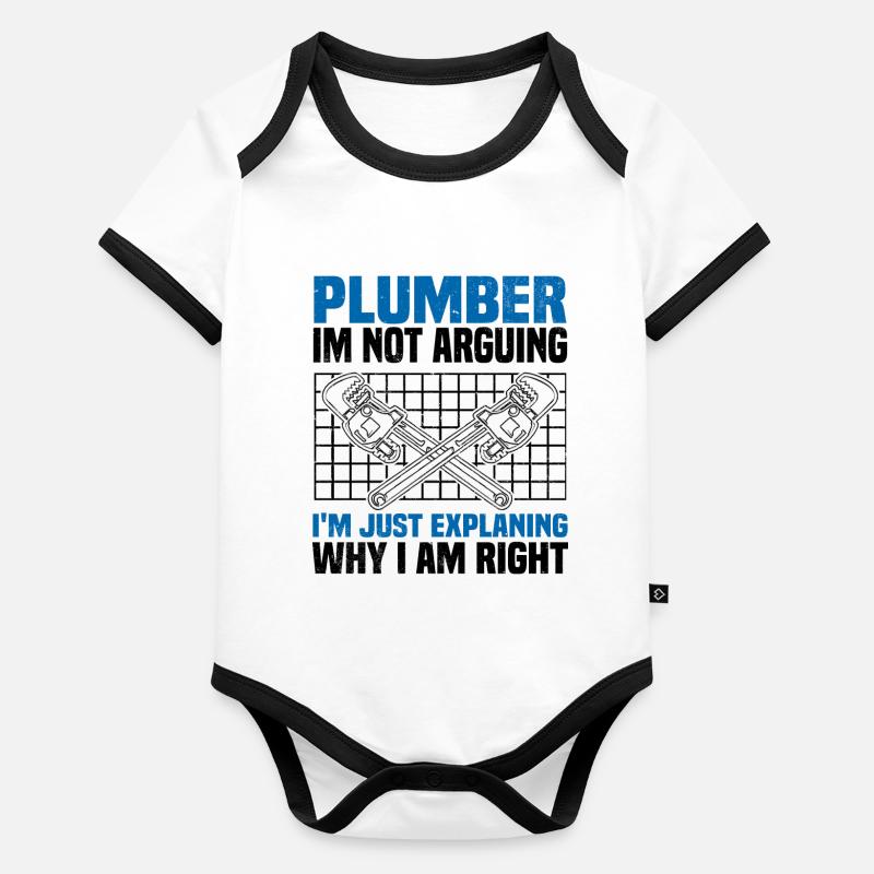 Klempner Baby Bio-Kurzarm-Kontrastbody