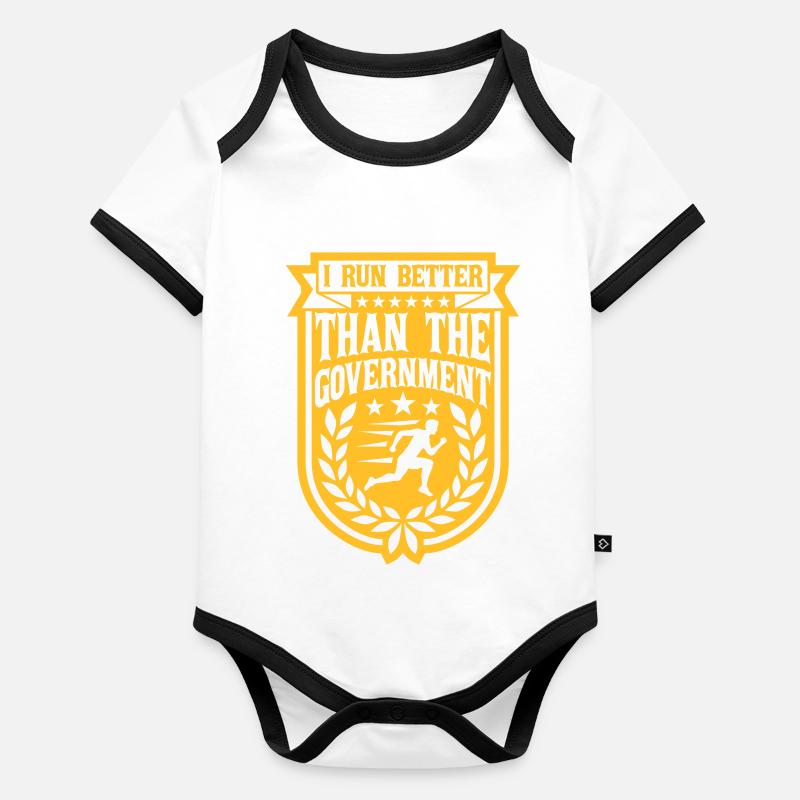 run better than government Organic Baby Contrasting Bodysuit