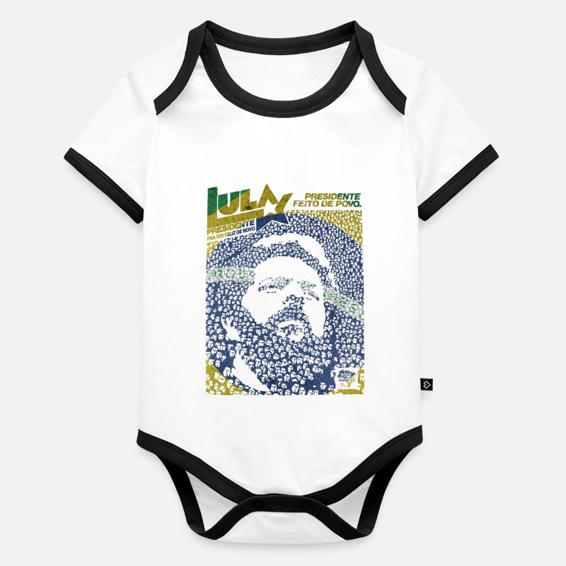 Lula Président - Comemorativa Body Bébé bio contrasté manches courtes