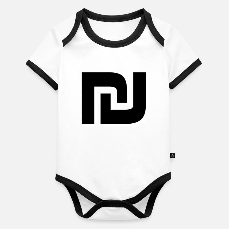 Domaines Shekel Body Bébé bio contrasté manches courtes