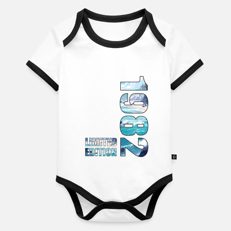1982 Limited Edition T-Shirt Geburtstags Idee Baby Bio-Kurzarm-Kontrastbody
