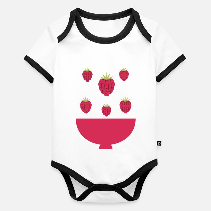Himbeer-Explosion Baby Bio-Kurzarm-Kontrastbody