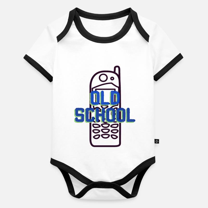 OLD SCHOOL Organic Baby Contrasting Bodysuit