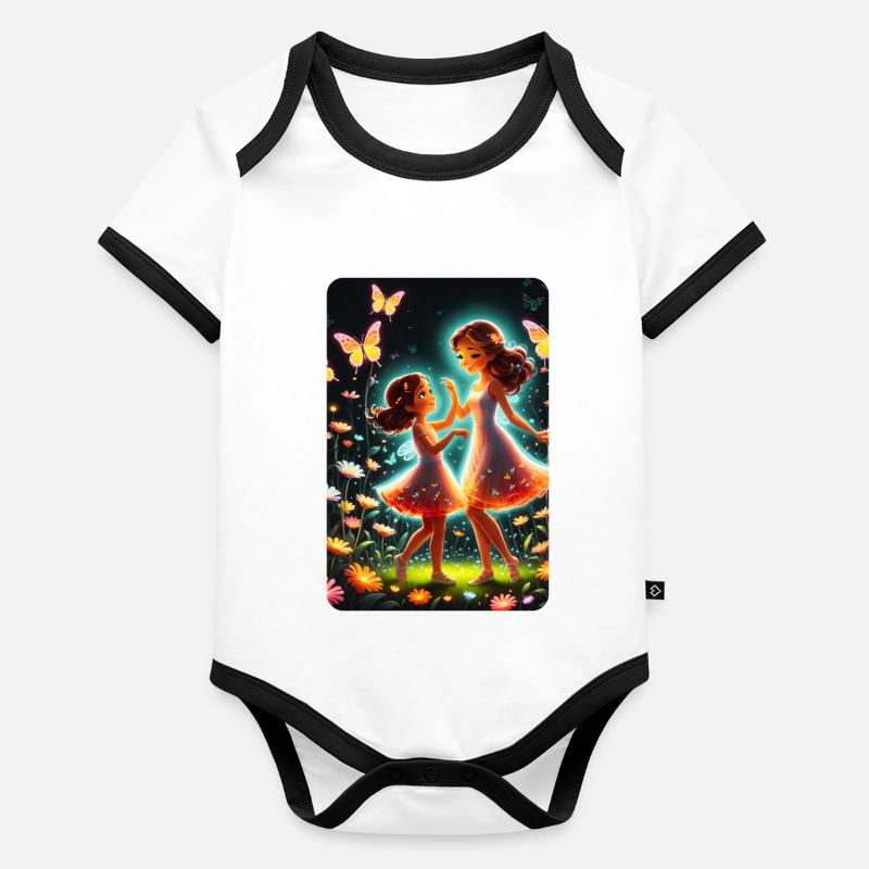 personalisiertes Design-Muttergeschenk Baby Bio-Kurzarm-Kontrastbody