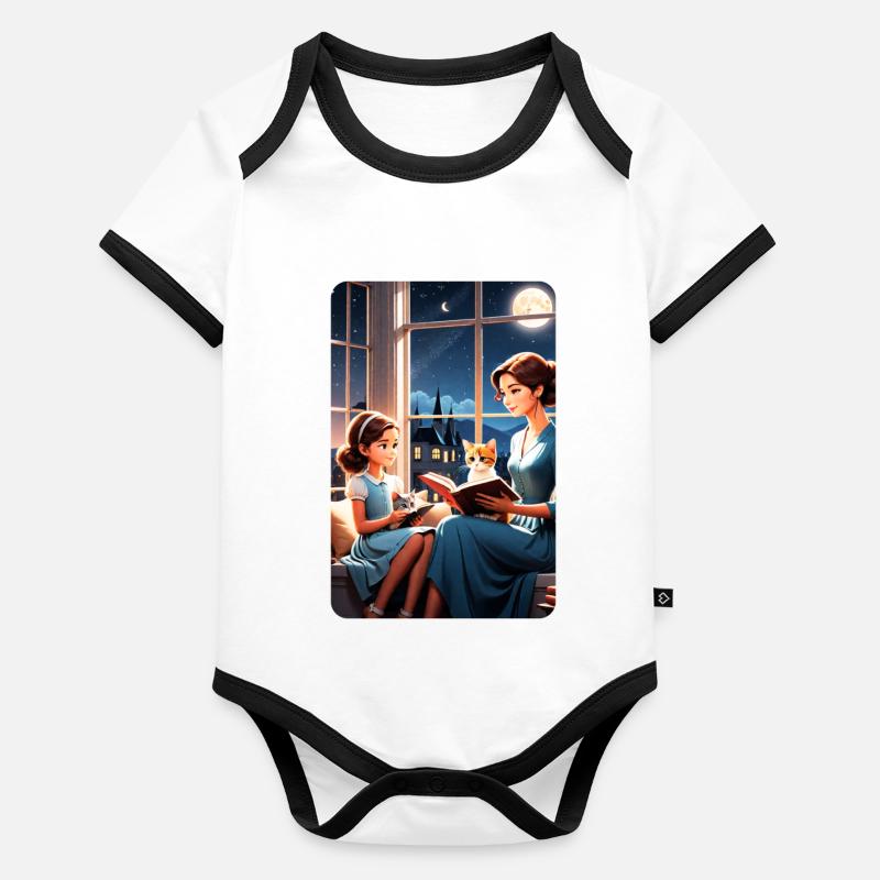 personalisiertes Design-Muttergeschenk Baby Bio-Kurzarm-Kontrastbody