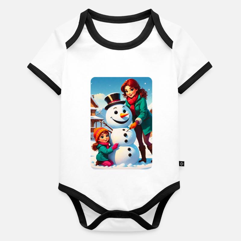 personalisiertes Design-Muttergeschenk Baby Bio-Kurzarm-Kontrastbody