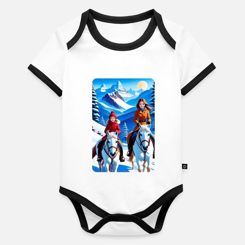 personalisiertes Design-Muttergeschenk Baby Bio-Kurzarm-Kontrastbody