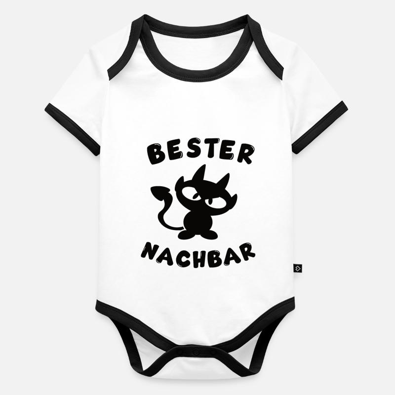 cooles bester Nachbar Design Baby Bio-Kurzarm-Kontrastbody