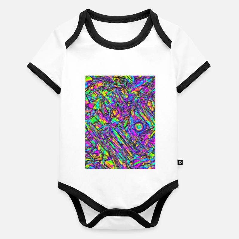 Acid-Grafik Baby Bio-Kurzarm-Kontrastbody