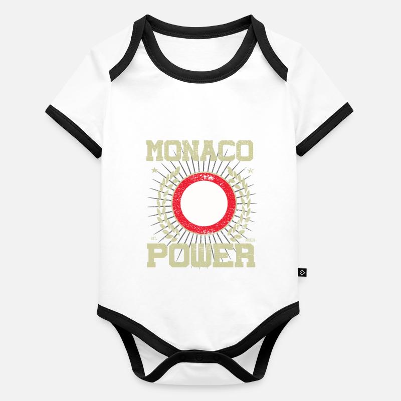 Cooles Monaco, Design Baby Bio-Kurzarm-Kontrastbody