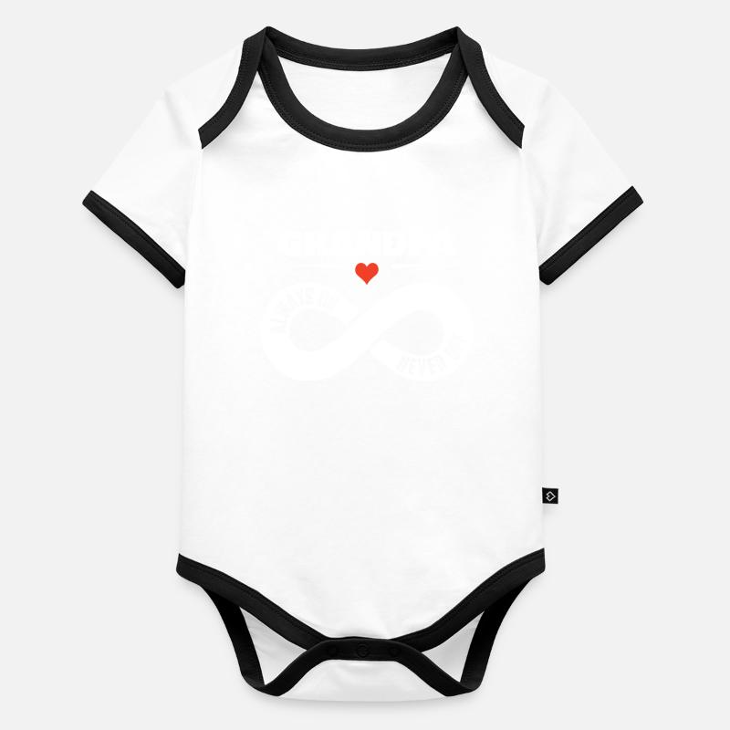 Grandpa Always On Never Off Opa Liebe Geschenk Baby Bio-Kurzarm-Kontrastbody