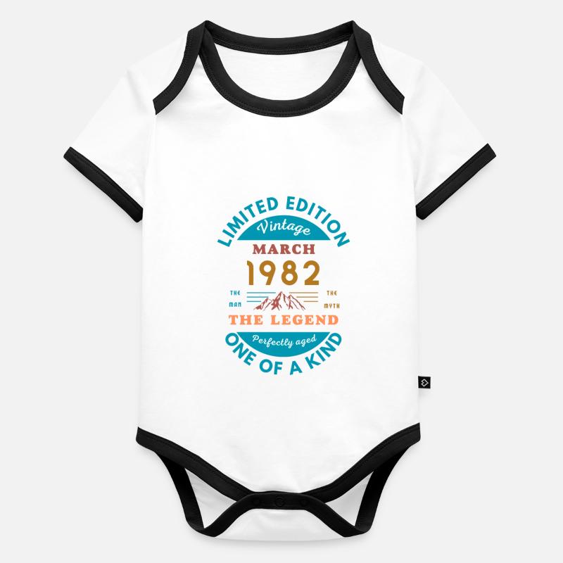 Vintage '82 Classic Body Bébé bio contrasté manches courtes