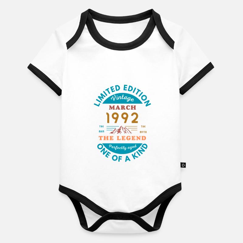 Vintage '92 Classic Body Bébé bio contrasté manches courtes