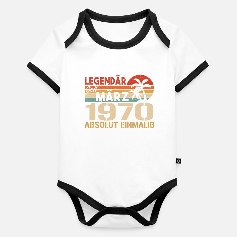 Legendary since March 1970 - absolutely unique Organic Baby Contrasting Bodysuit