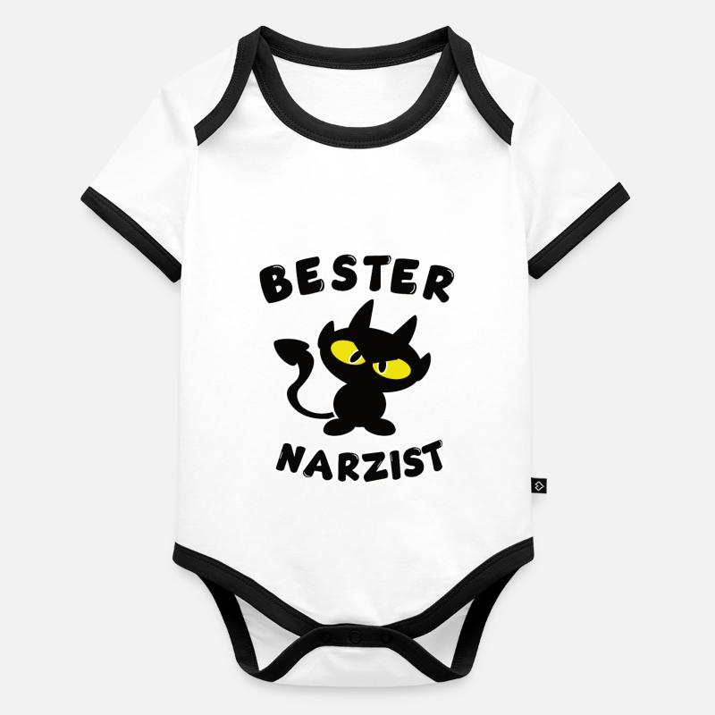 cool meilleur design narcissique Body Bébé bio contrasté manches courtes