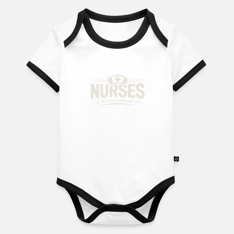 Nurses Nurse Physician Assistant Saying Quote Organic Baby Contrasting Bodysuit