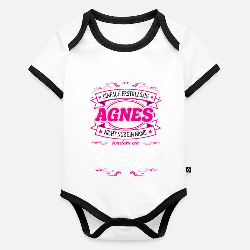 Quality Feature Agnes Simple Top Notch Outfit Organic Baby Contrasting Bodysuit