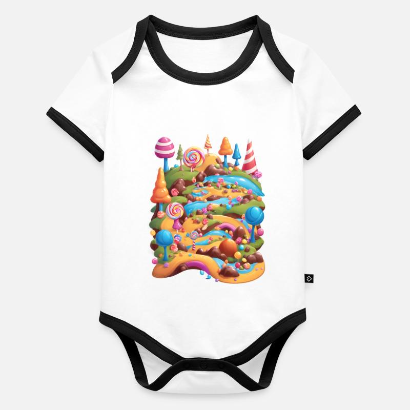 Candyland Adventure Organic Baby Contrasting Bodysuit