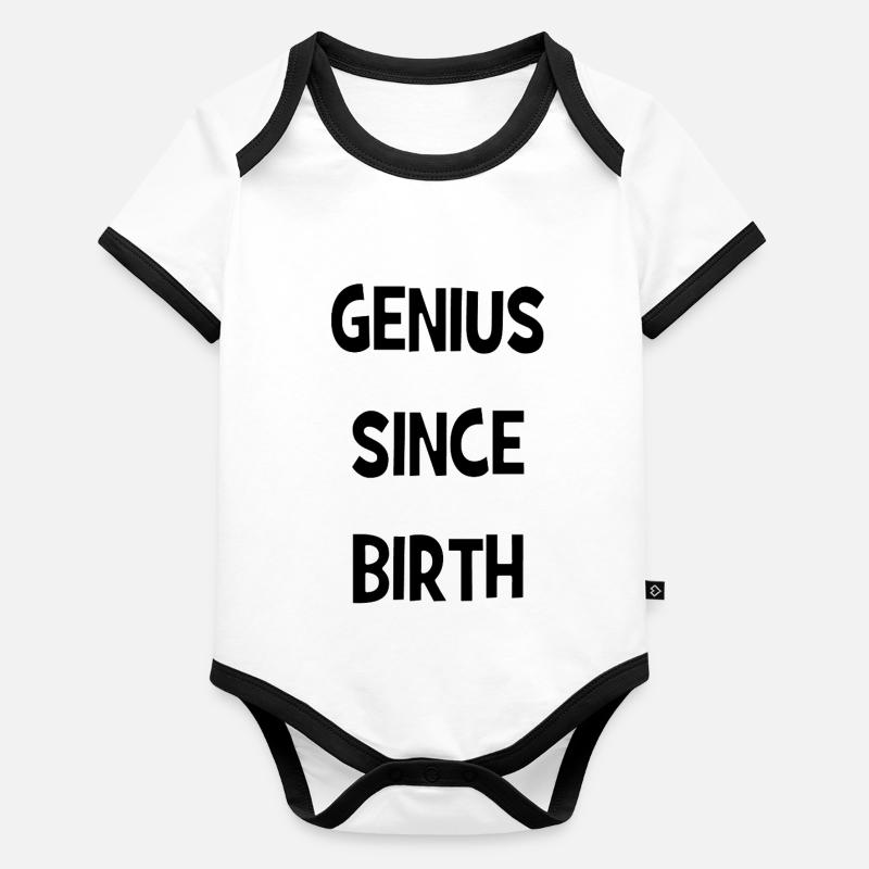 Genius Since Birth - Genie seit der Geburt Baby Bio-Kurzarm-Kontrastbody