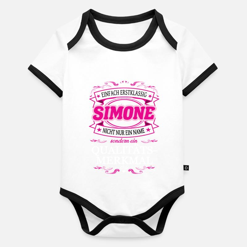 Quality feature Simone simply first-class Organic Baby Contrasting Bodysuit