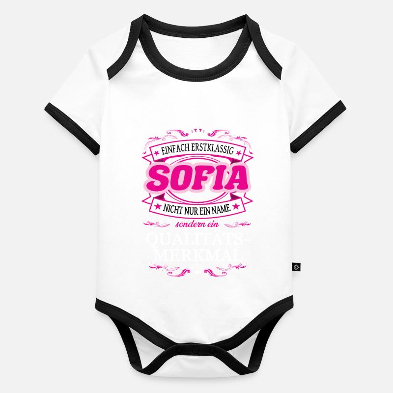 Qualitätsmerkmal Sofia einfach Erstklassig Baby Bio-Kurzarm-Kontrastbody