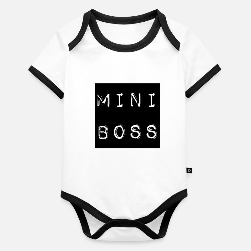 Baby Shirt / Pull BOSS Body Bébé bio contrasté manches courtes