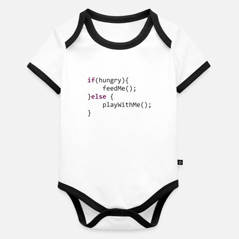 Hungriger Programmierer Java - Baby Bio-Kurzarm-Kontrastbody - undefined
