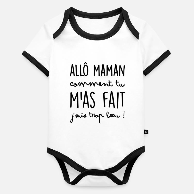 Allô maman bobo - Body Bébé bio contrasté manches courtes - undefined