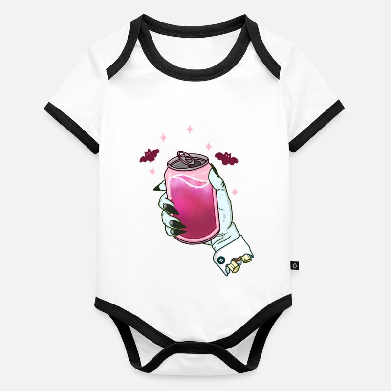 Soda for Vampire Organic Baby Contrasting Bodysuit