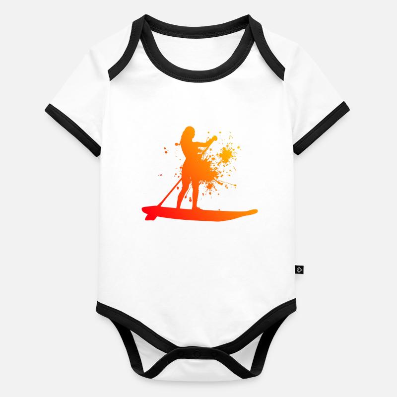 Standup Paddling Standup Paddle Standup Paddleboar Organic Baby Contrasting Bodysuit