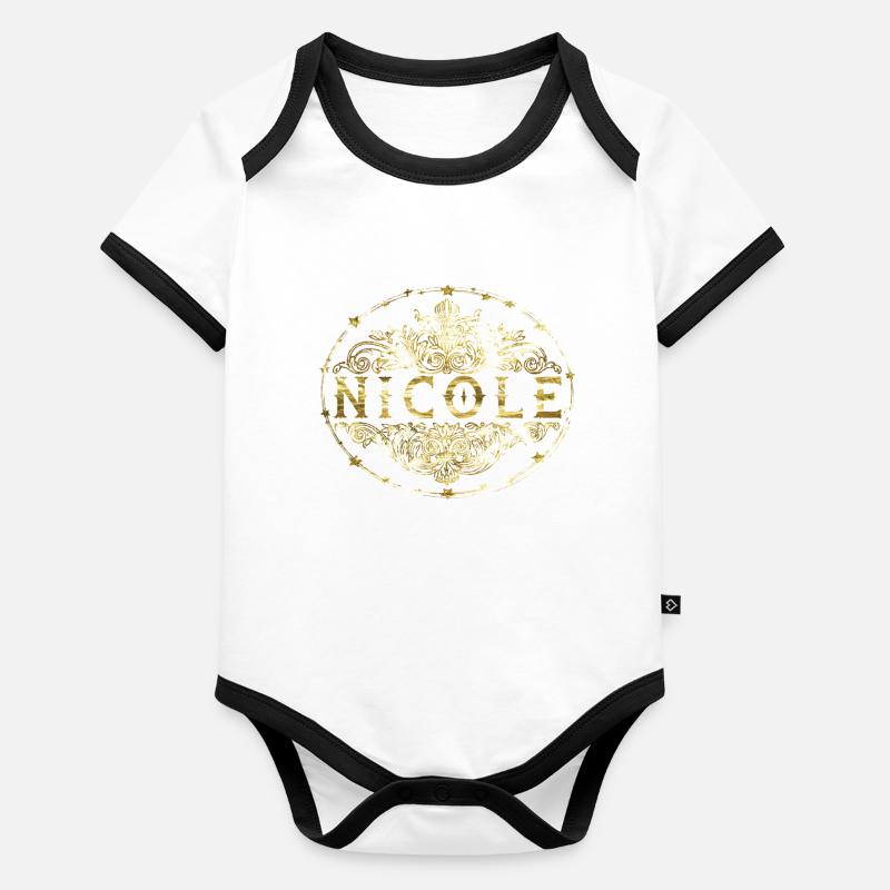 Nicole Body Bébé bio contrasté manches courtes