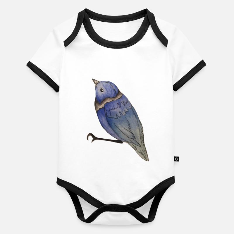 Bird Organic Baby Contrasting Bodysuit