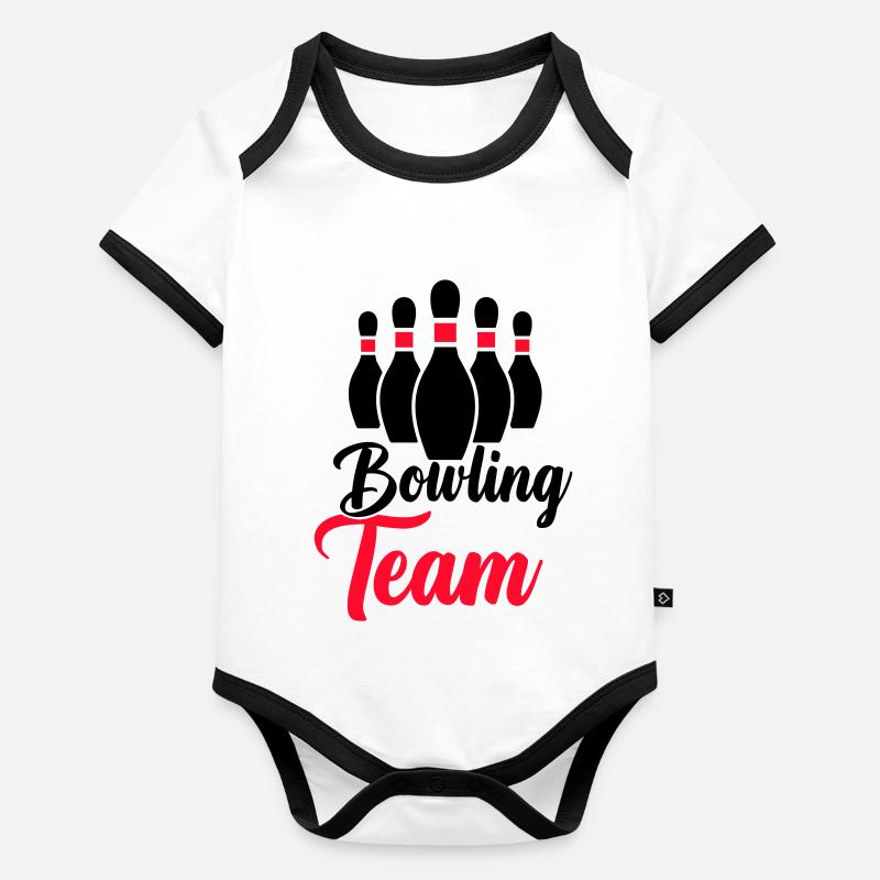 Bowling Team Organic Baby Contrasting Bodysuit