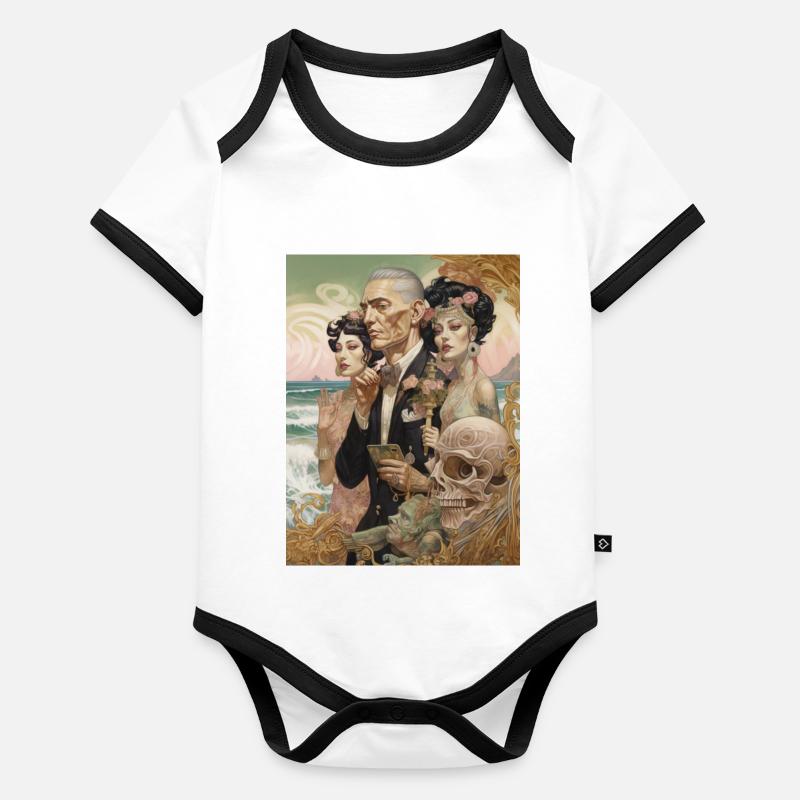 Ghotic-Klasse Baby Bio-Kurzarm-Kontrastbody